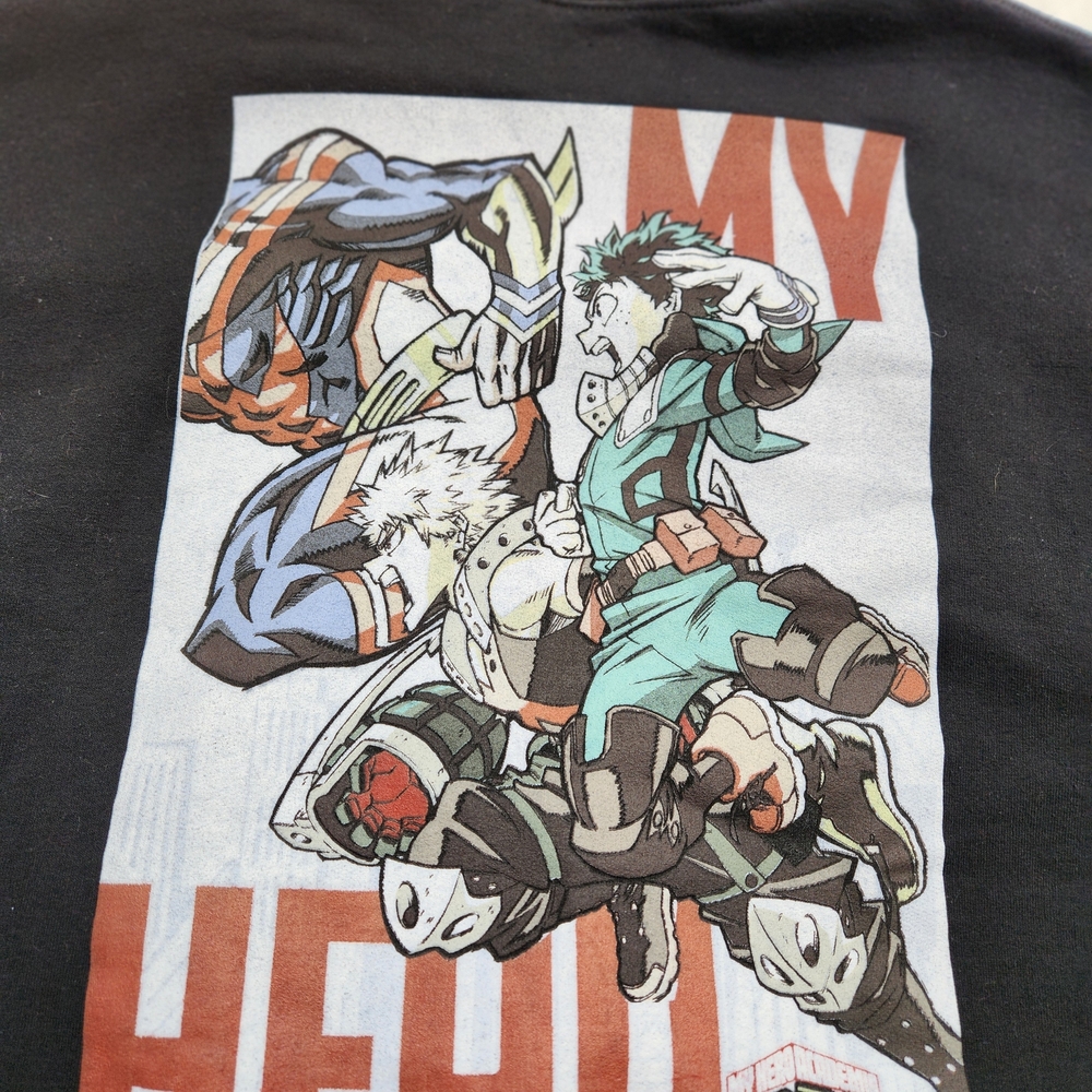 My Hero Academia Plus Ultra Anime Hoodie Graphic Print Large Unisex Black